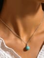thumb 925 Sterling Silver Turquoise Geometric Ethnic Necklace 1