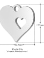 thumb Stainless steel Heart Charm Height : 12.5 mm , Width: 12.5 mm 1