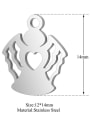 thumb Stainless steel Angel Charm Height : 12 mm , Width: 14.3 mm 1