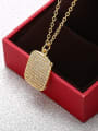 thumb Brass Cubic Zirconia Gold Plated Square Pendant 0
