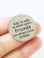 thumb Stainless steel Message Round Charm Diameter : 25 mm 1