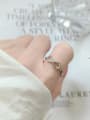 thumb 925 Sterling Silver Cubic Zirconia Bowknot Dainty Band Ring 1