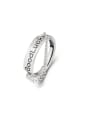 thumb 925 Sterling Silver Geometric Chain Vintage Stackable Ring 2