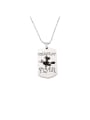 thumb Stainless Steel Army Brand Laser Christmas Easter Series Pendant Necklace 0