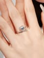 thumb 925 Sterling Silver Cubic Zirconia Evil Eye Dainty Band Ring 1