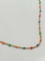 thumb Titanium Steel Irregular Bohemia Beaded Necklace 3