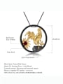 thumb 925 Sterling Silver Natural Stone Vintage  Zodiac Chicken Pendant Necklace 2