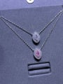 thumb 925 Sterling Silver Cubic Zirconia Geometric Luxury Necklace 1