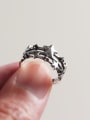 thumb 925 Sterling Silver Star Vintage Band Ring 2