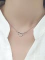 thumb 925 Sterling Silver Cubic Zirconia  Minimalist Double Gourd Pendant Necklace 1