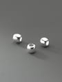 thumb S925 plain silver diameter 4-5mm geometric drum beads hand string spacer beads 0