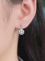 thumb 925 Sterling Silver Smiley Vintage Drop Earring 1