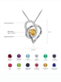 thumb 925 Sterling Silver Birthstone Minimalist  Heart Pendant Necklace 1