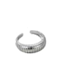 thumb 925 Sterling Silver Vertical Stripe Vintage Band Ring 3