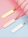 thumb Stainless steel Smooth Geometric Minimalist Necklace 0
