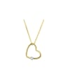 thumb 925 Sterling Silver Cubic Zirconia Heart Dainty Necklace 0