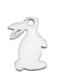 thumb Stainless steel rabbit Charm Height : 13 mm , Width: 13.7 mm 0