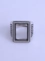 thumb 925 Sterling Silver Geometric Ring Setting Stone size: 12*16mm 0
