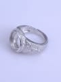 thumb 925 Sterling Silver 18K White Gold Plated Round Ring Setting Stone size: 12*12mm 1