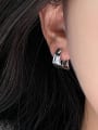 thumb 925 Sterling Silver Irregular Geometric Earring 1