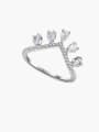 thumb 925 Sterling Silver Cubic Zirconia Water Drop Luxury Band Ring 0