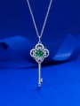 thumb 925 Sterling Silver Cubic Zirconia Key Luxury Necklace 0