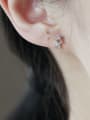 thumb 925 Sterling Silver Cubic Zirconia Star Dainty Stud Earring 1