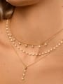 thumb 925 Sterling Silver Cubic Zirconia Star Dainty Tassel Necklace 1