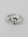 thumb 925 Sterling Silver Irregular Vintage Twist Knot Band Ring 2