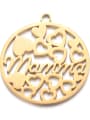 thumb Stainless steel Gold Plated Message Charm Diameter : 20 mm 0