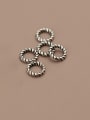 thumb S925 Silver Geometric Closed Circle Twist Wreath Connecting Buckle 3