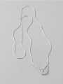 thumb 925 Sterling Silver  Minimalist Snake bone chain Necklace 1