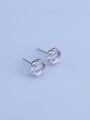 thumb 925 Sterling Silver 18K White Gold Plated Star Earring Setting Stone size: 6*6mm 1