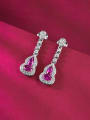 thumb 925 Sterling Silver Cubic Zirconia Gourd Bohemia Cluster Earring 0