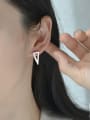 thumb 925 Sterling Silver Hollow Triangle Minimalist Stud Earring 1
