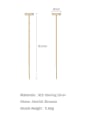 thumb 925 Sterling Silver Cubic Zirconia Tassel Minimalist Threader Earring 3