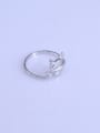 thumb 925 Sterling Silver 18K White Gold Plated Geometric Ring Setting Stone size: 5*7mm 3*3mm 2