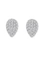 thumb 925 Sterling Silver Cubic Zirconia Water Drop Luxury Cluster Earring 0