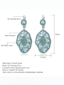 thumb 925 Sterling Silver Swiss Blue Topaz Geometric Artisan Chandelier Earring 2
