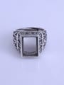 thumb 925 Sterling Silver Rectangle Ring Setting Stone size: 10*14mm 0