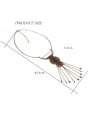 thumb Alloy Crystal Fabric Geometric Ethnic Hand-Woven Long Strand Necklace 3