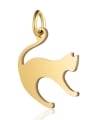 thumb Stainless steel Cat Charm Height : 14.5mm , Width: 21 mm 1