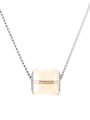 thumb 925 Sterling Silver Crystal Geometric Minimalist Necklace 2