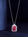 thumb 925 Sterling Silver 5A Cubic Zirconia Geometric Luxury Necklace 3