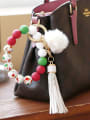 thumb Alloy Multi Color  Silicone Leather  Tassel fur ball christmas tree Key Chain 2