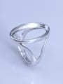 thumb 925 Sterling Silver 18K White Gold Plated Geometric Ring Setting Stone size: 13*23mm 0