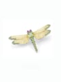 thumb 925 Sterling Silver Natural Stone Multi Color Dragonfly Cute Pins & Brooches 0