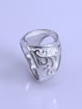 thumb 925 Sterling Silver 18K White Gold Plated Geometric Ring Setting Stone size: 11*15mm 0