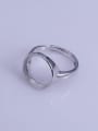 thumb 925 Sterling Silver 18K White Gold Plated Round Ring Setting Stone size: 13*13mm 1