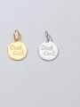 thumb S925 silver plated gold English round plaque pendant 0